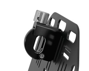 Rigg Gear Saddlebag Quick Release Plate mounted to Hurricane Adventure saddlebag