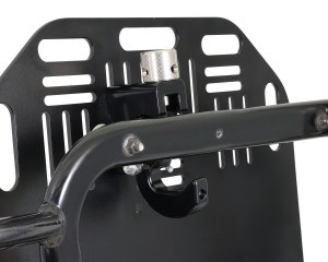 Rigg Gear Saddlebag Quick Release Plate mounted to Hurricane Adventure saddlebag