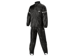 Photo of WeatherPro rain suit in black - pants and jacket on white background