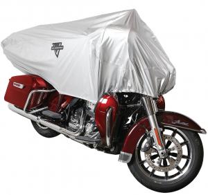 Photo of cover on touring motorcycle