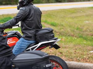 Photo of tail bag on bike - from rear