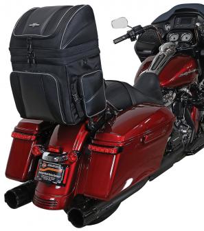 Photo of Destination on red Harley Davidson